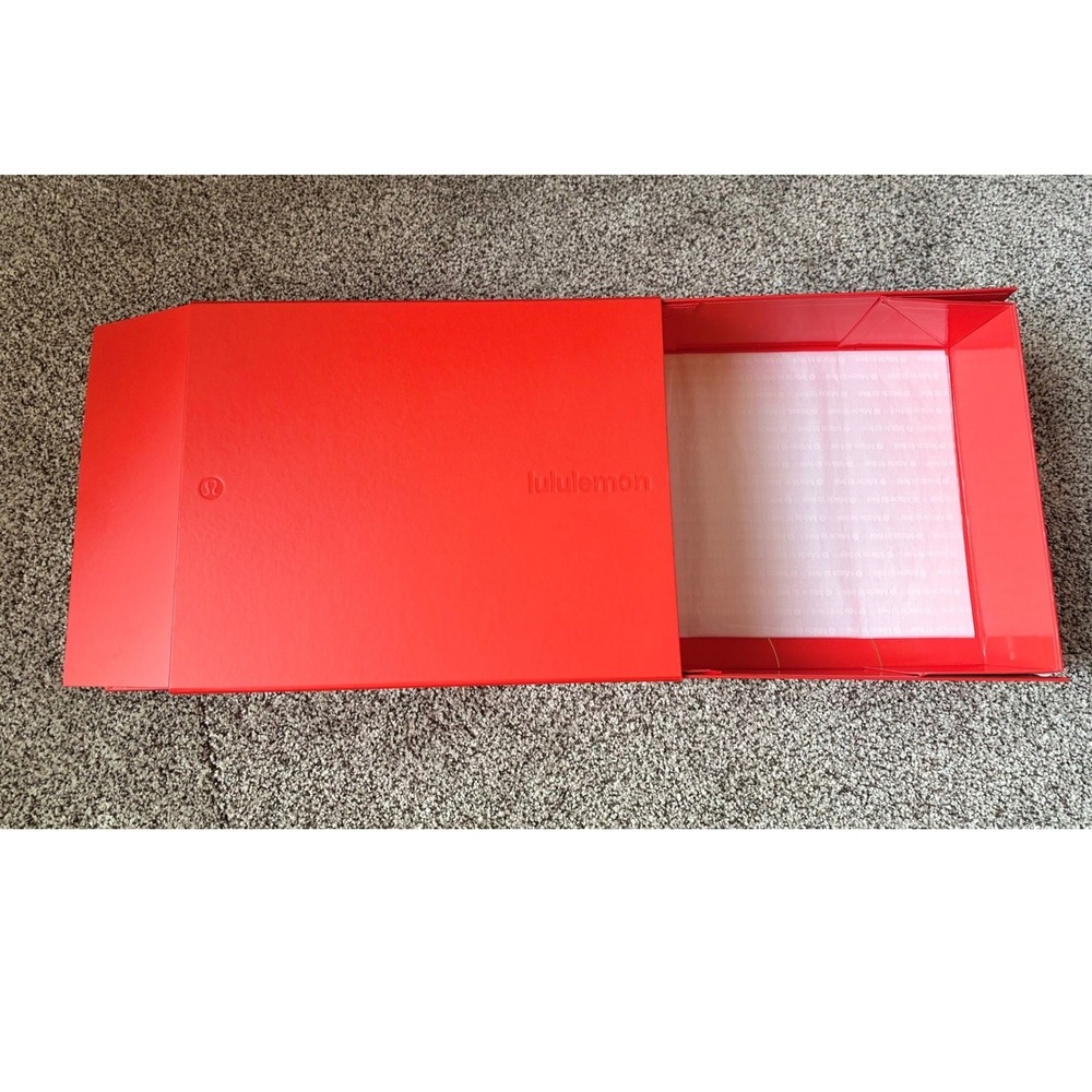 Lululemon Foldable Gift Box Large Red NWOT